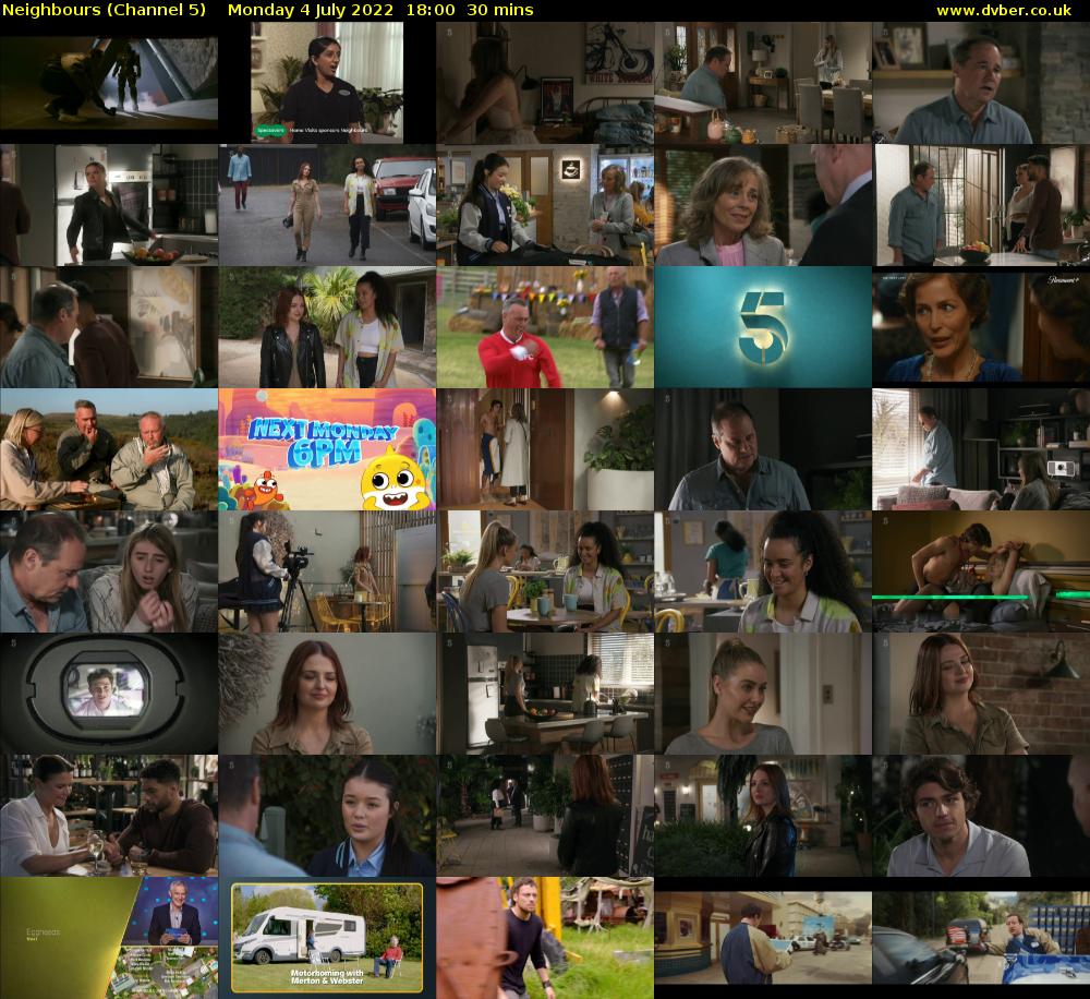 Neighbours (Channel 5) Monday 4 July 2022 18:00 - 18:30