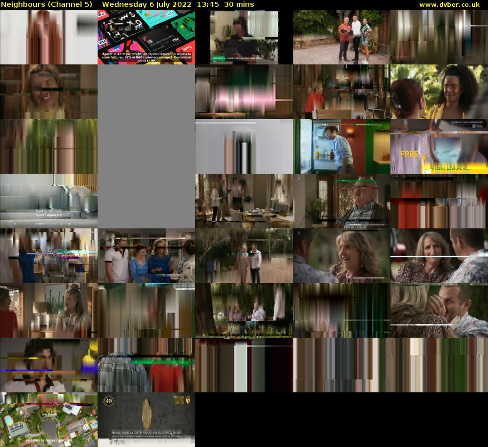 Neighbours (Channel 5) Wednesday 6 July 2022 13:45 - 14:15