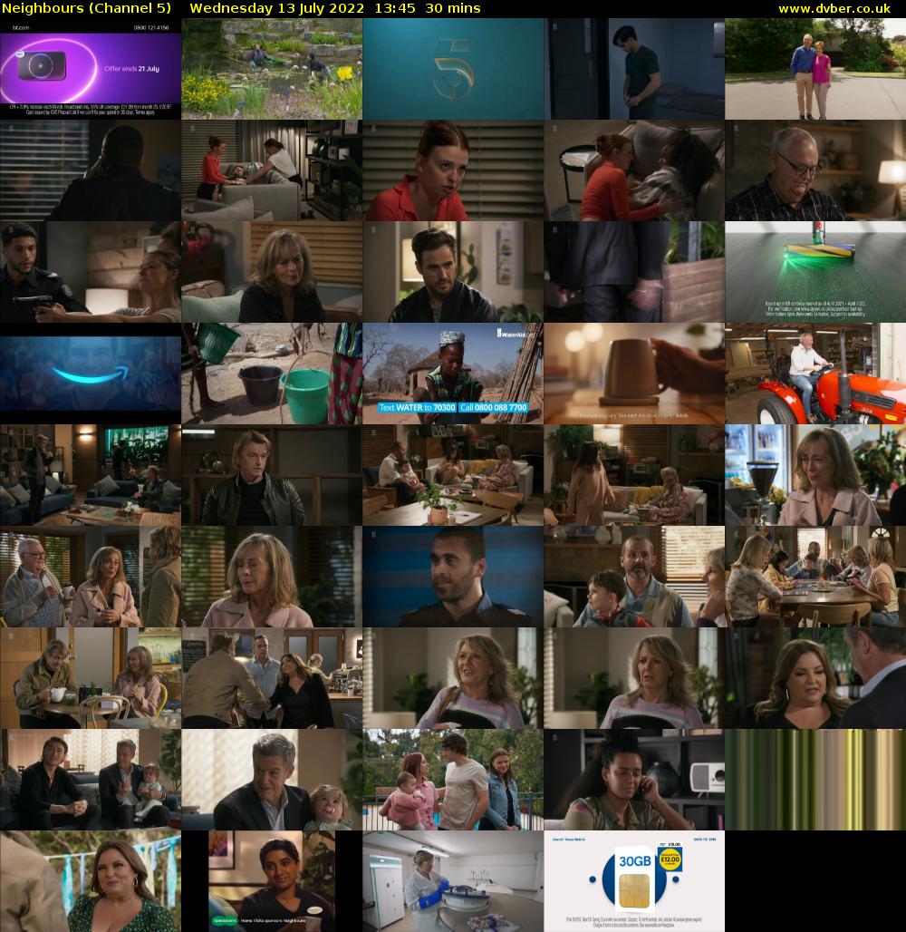 Neighbours (Channel 5) Wednesday 13 July 2022 13:45 - 14:15