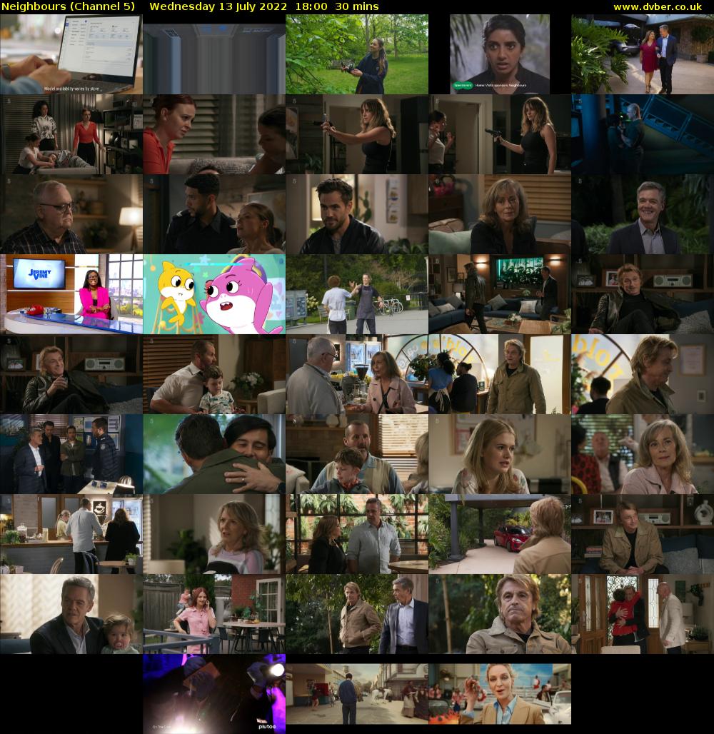 Neighbours (Channel 5) Wednesday 13 July 2022 18:00 - 18:30