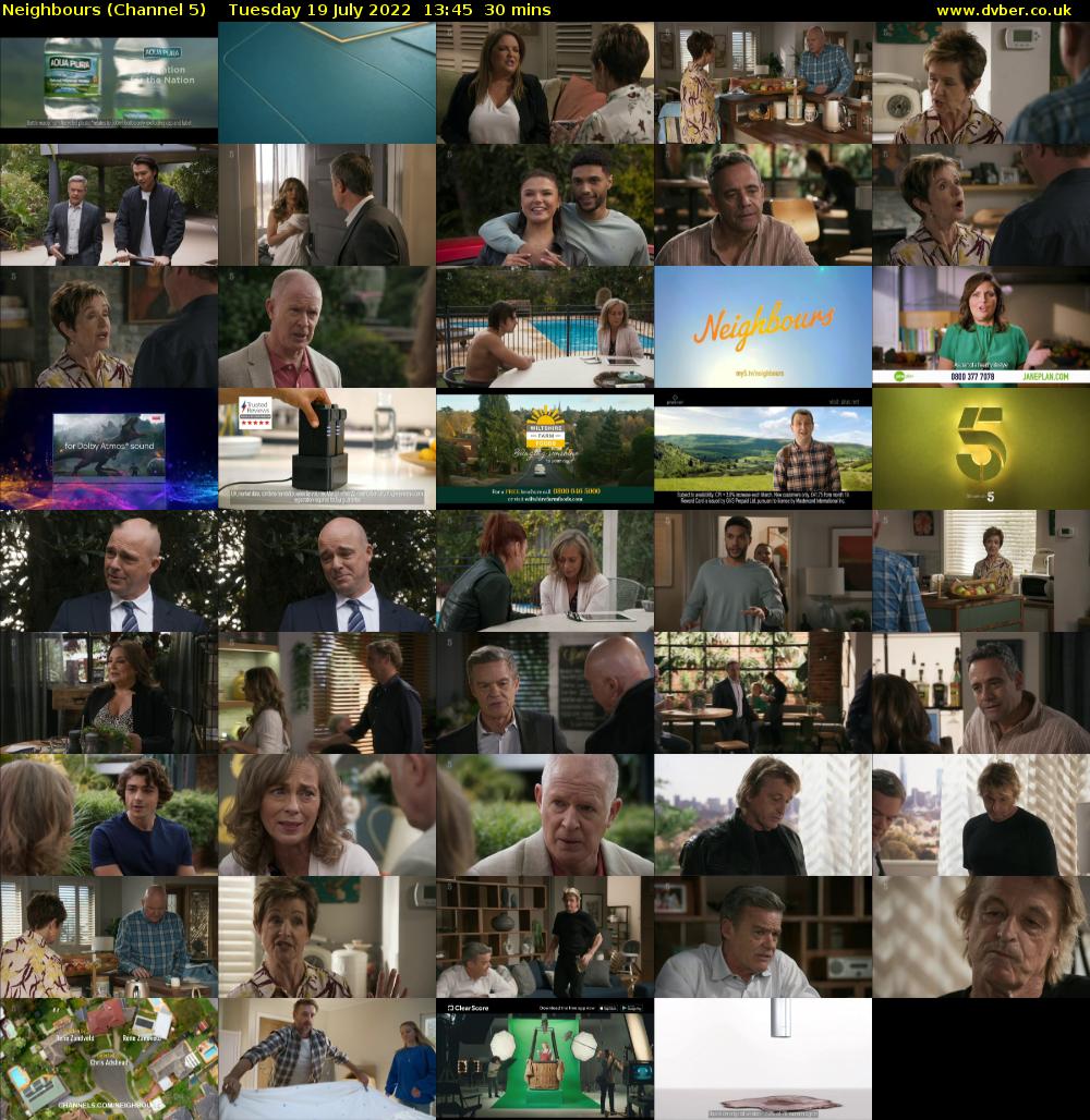 Neighbours (Channel 5) Tuesday 19 July 2022 13:45 - 14:15