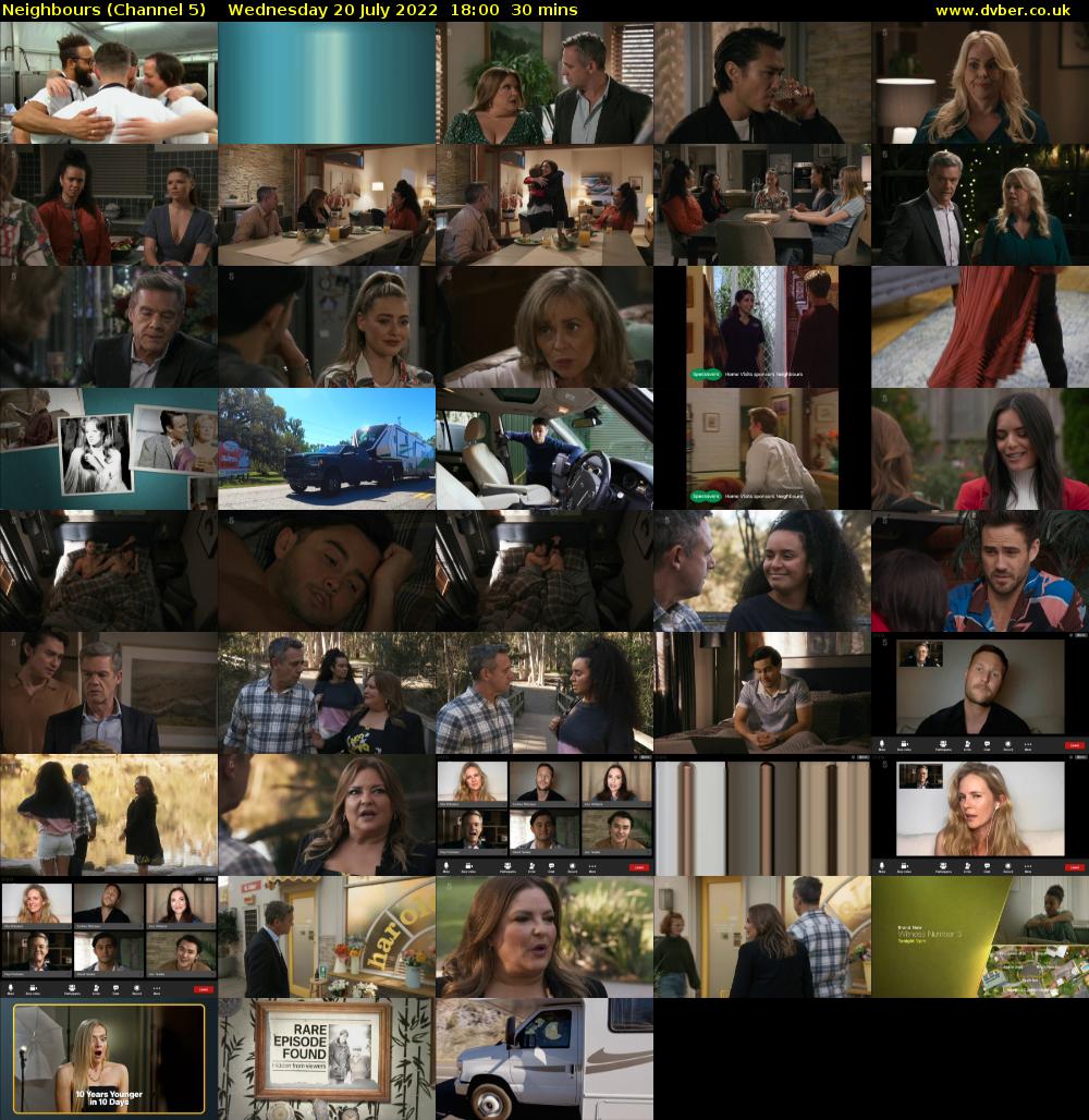 Neighbours (Channel 5) Wednesday 20 July 2022 18:00 - 18:30