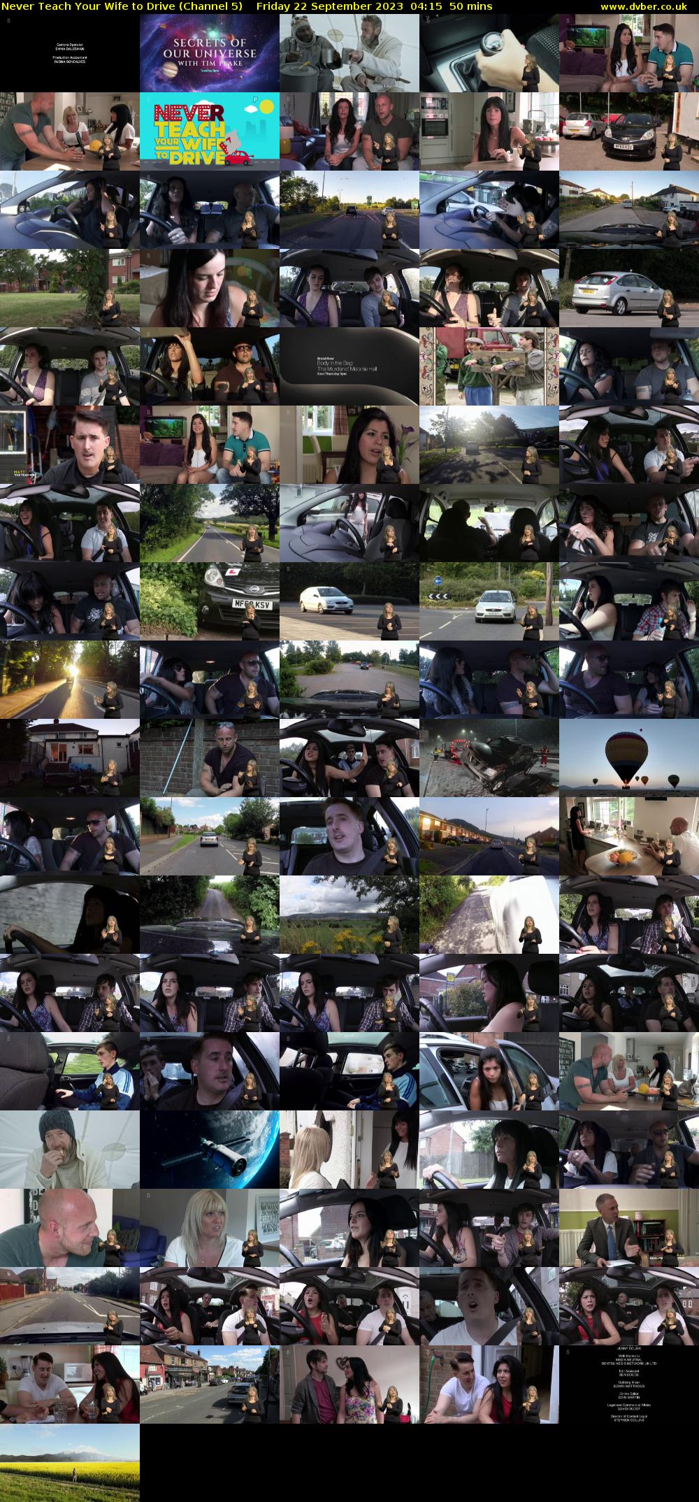 Never Teach Your Wife to Drive (Channel 5) Friday 22 September 2023 04:15 - 05:05