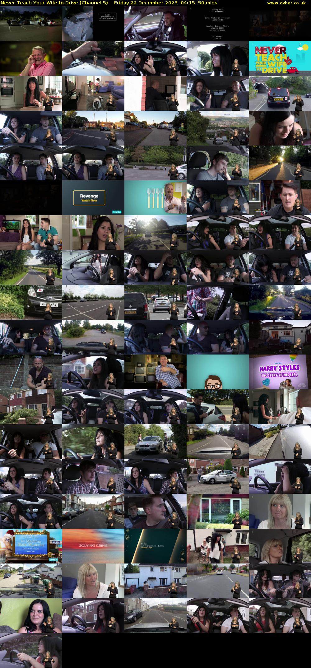 Never Teach Your Wife to Drive (Channel 5) Friday 22 December 2023 04:15 - 05:05