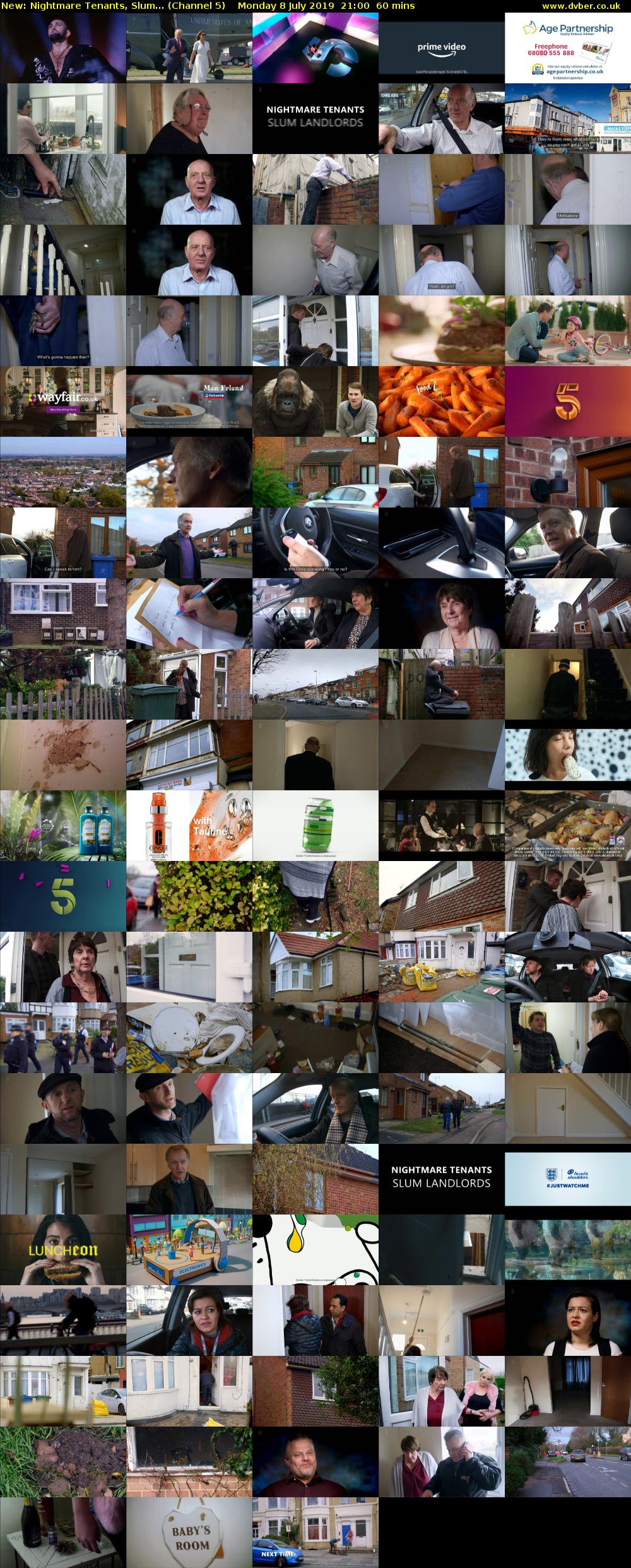 Nightmare Tenants, Slum... (Channel 5) Monday 8 July 2019 21:00 - 22:00
