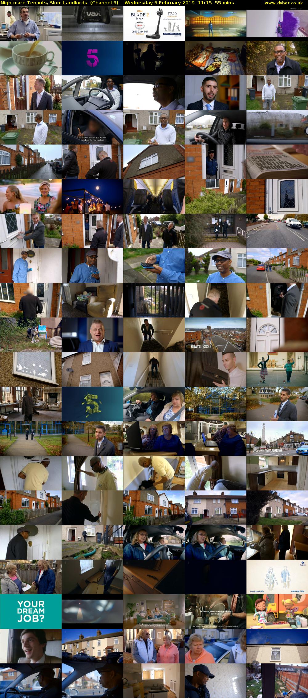Nightmare Tenants, Slum Landlords  (Channel 5) Wednesday 6 February 2019 11:15 - 12:10