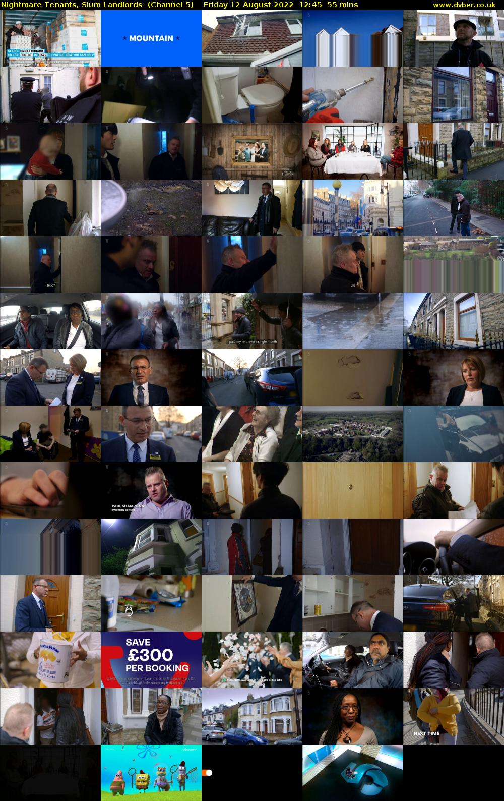 Nightmare Tenants, Slum Landlords  (Channel 5) Friday 12 August 2022 12:45 - 13:40
