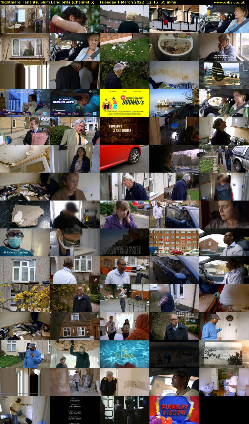Nightmare Tenants, Slum Landlords (Channel 5) Tuesday 1 March 2022 12:15 - 13:10