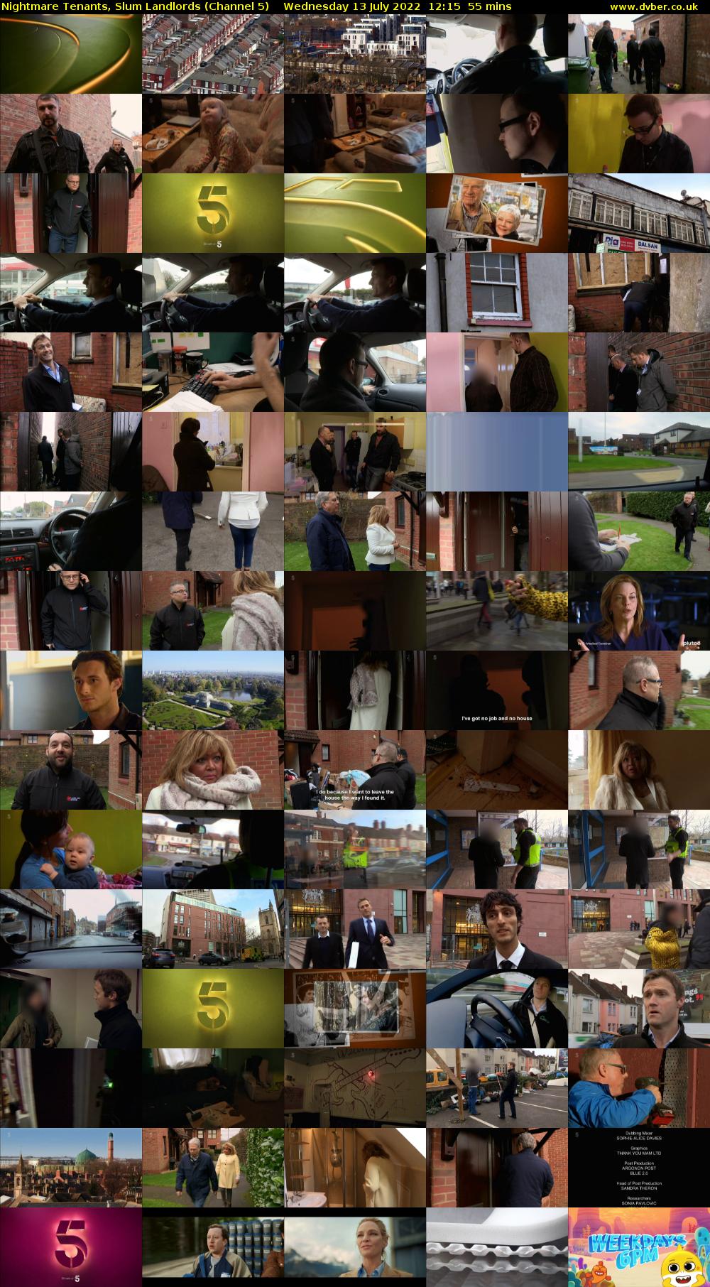 Nightmare Tenants, Slum Landlords (Channel 5) Wednesday 13 July 2022 12:15 - 13:10