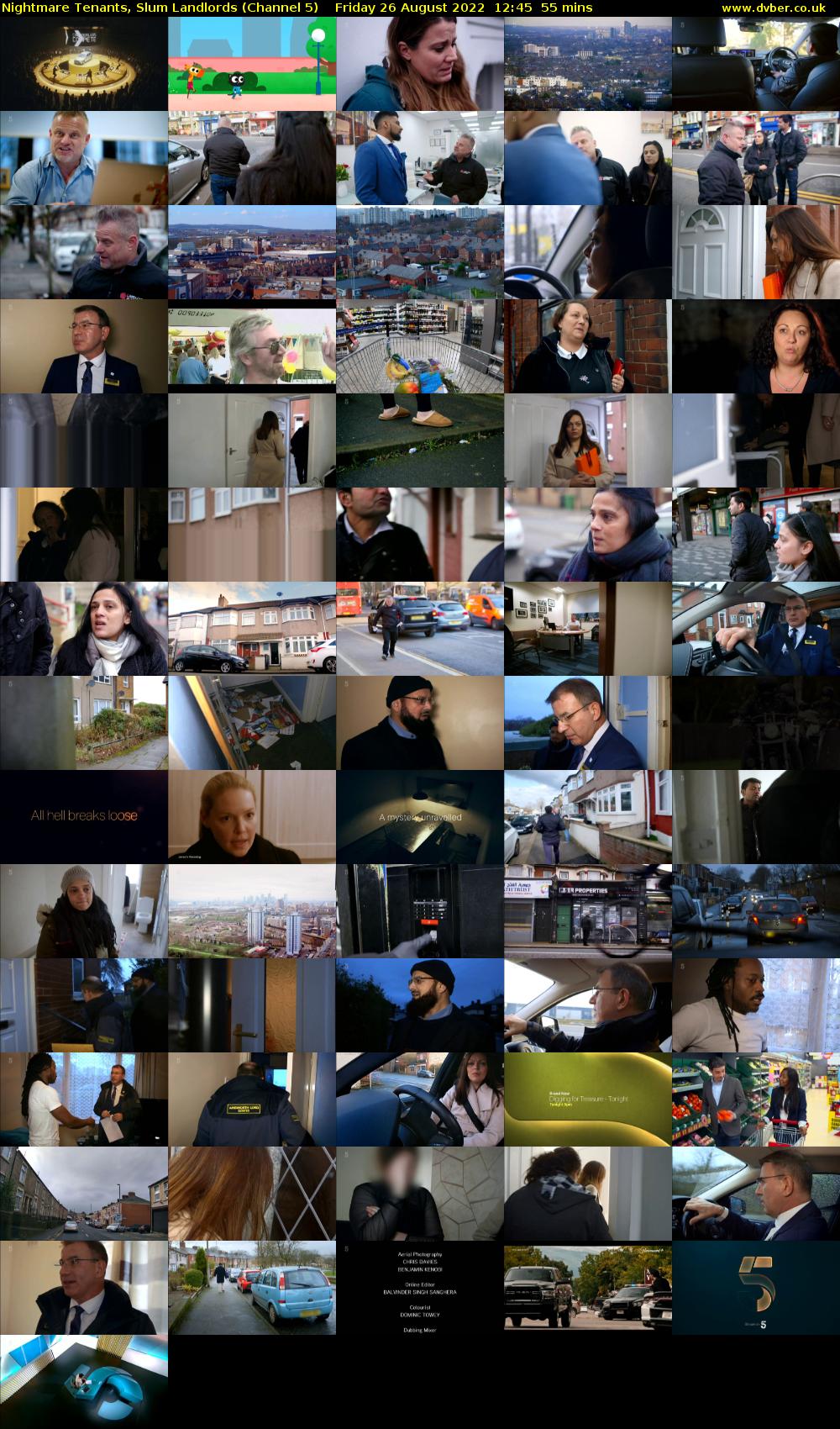 Nightmare Tenants, Slum Landlords (Channel 5) Friday 26 August 2022 12:45 - 13:40