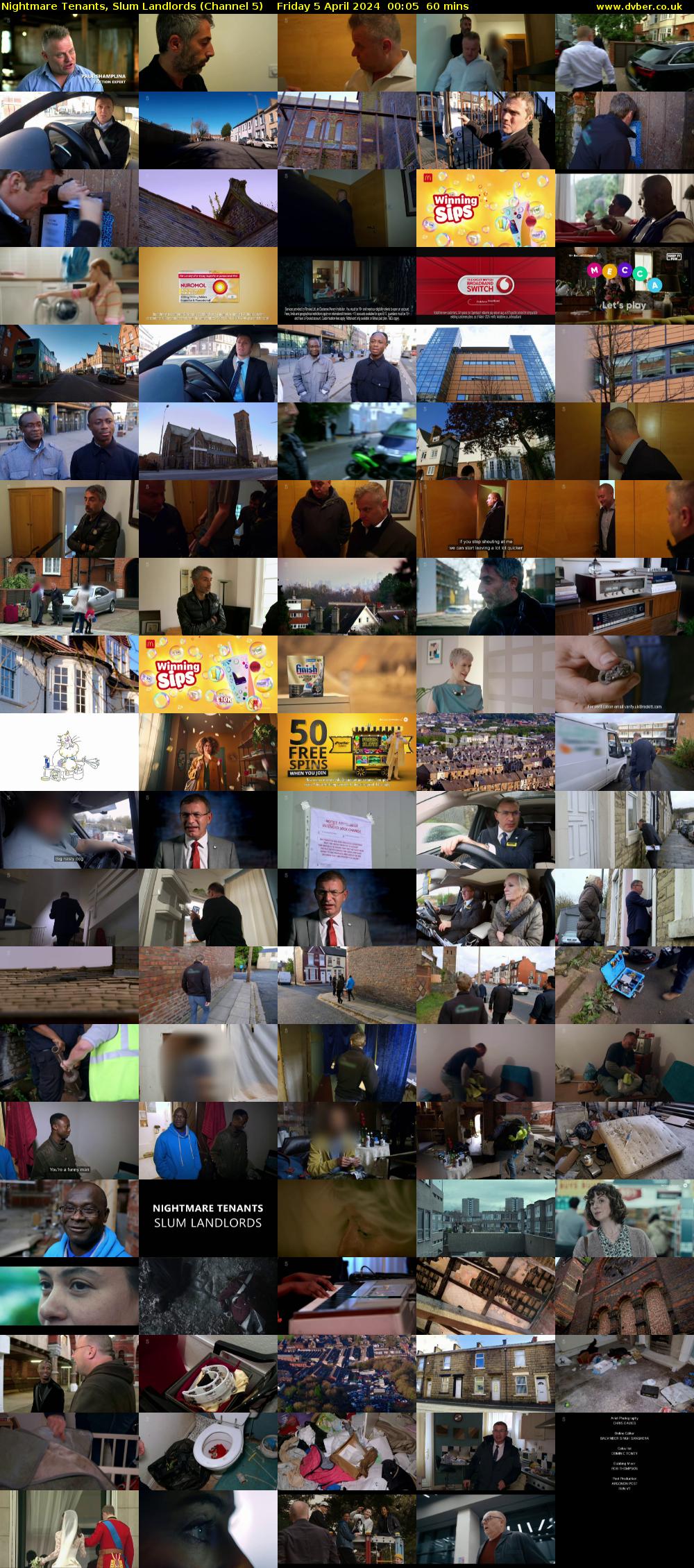 Nightmare Tenants, Slum Landlords (Channel 5) Friday 5 April 2024 00:05 - 01:05