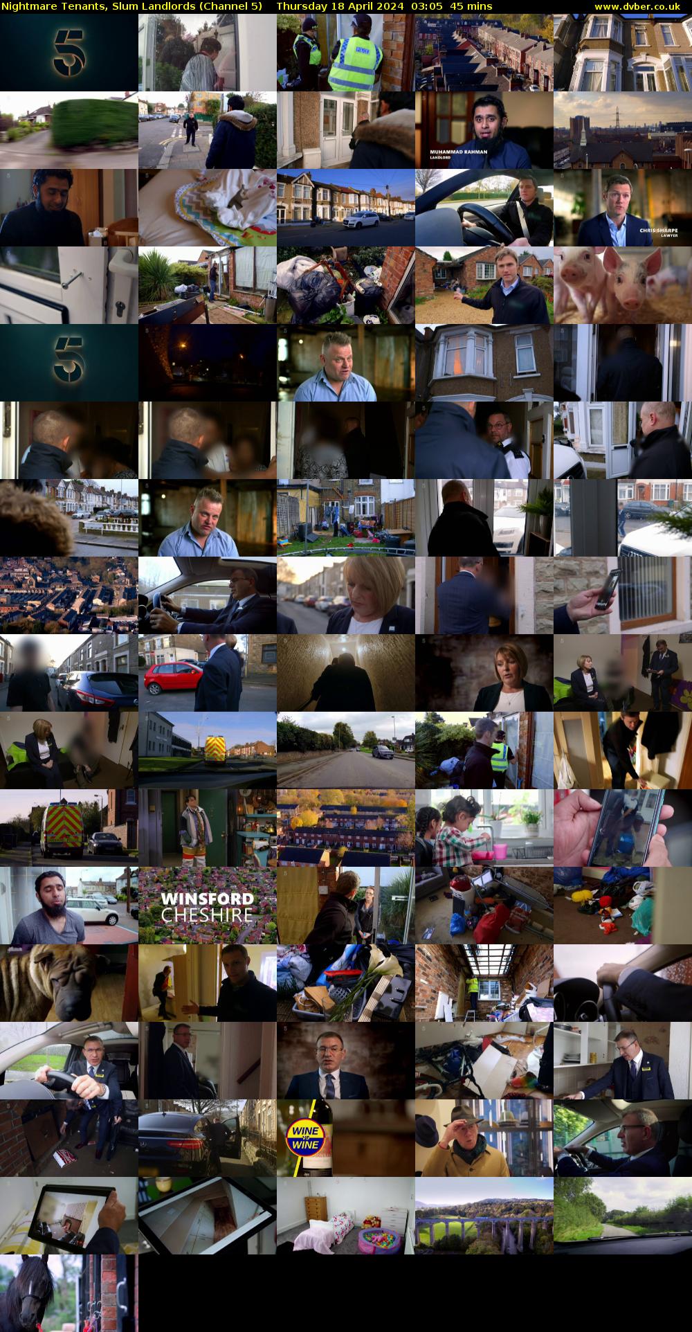 Nightmare Tenants, Slum Landlords (Channel 5) Thursday 18 April 2024 03:05 - 03:50