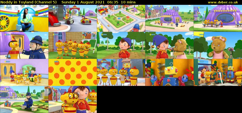 Noddy in Toyland (Channel 5) Sunday 1 August 2021 06:35 - 06:45