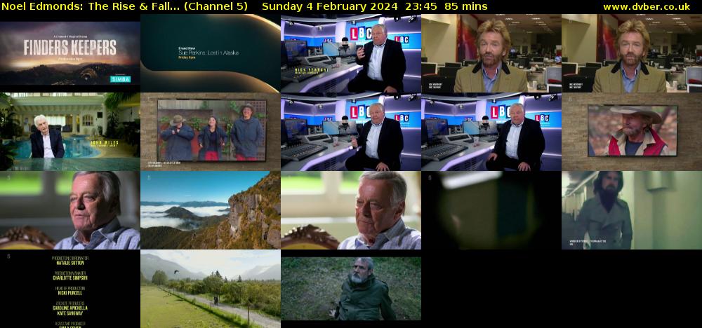 Noel Edmonds: The Rise & Fall... (Channel 5) Sunday 4 February 2024 23:45 - 01:10