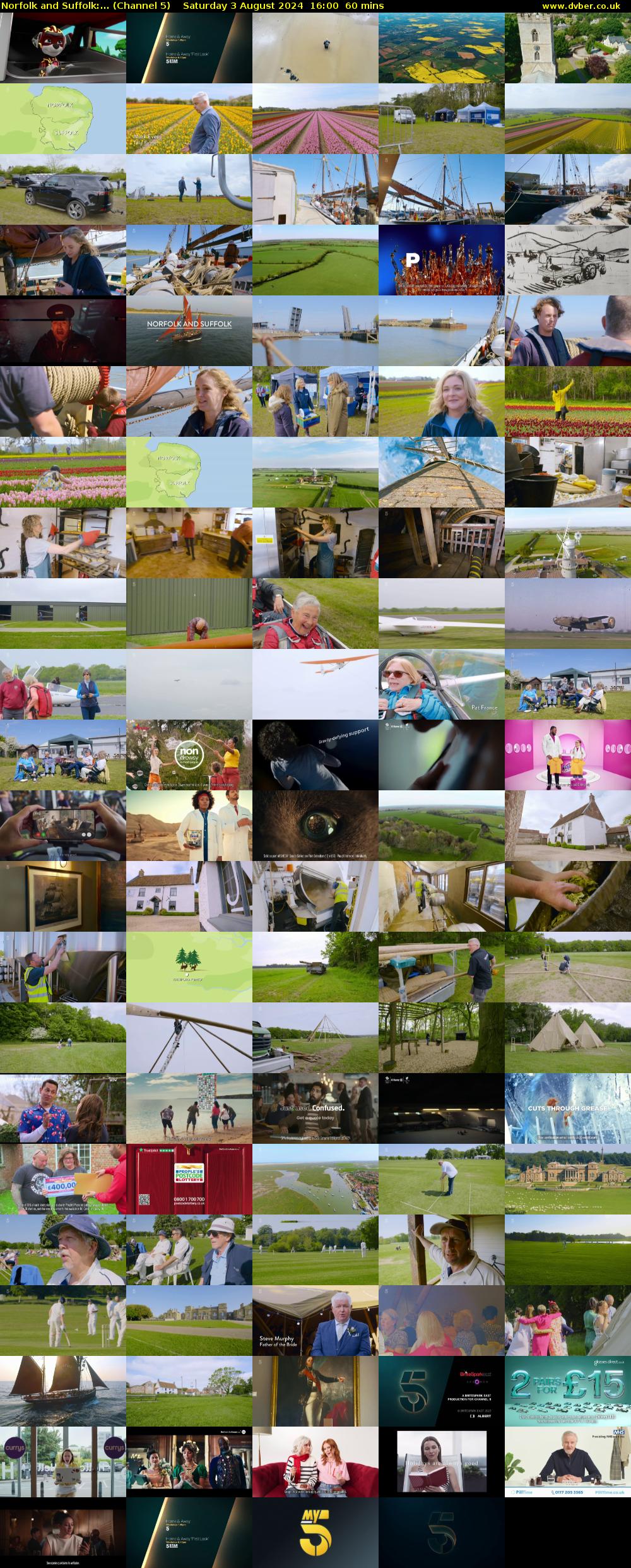 Norfolk and Suffolk:... (Channel 5) Saturday 3 August 2024 16:00 - 17:00