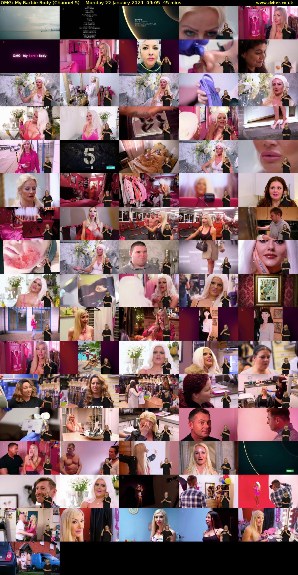 OMG: My Barbie Body (Channel 5) Monday 22 January 2024 04:05 - 04:50