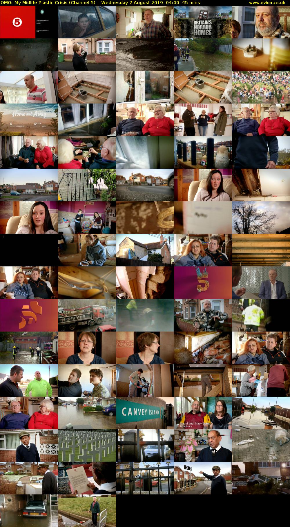 OMG: My Midlife Plastic Crisis (Channel 5) Wednesday 7 August 2019 04:00 - 04:45