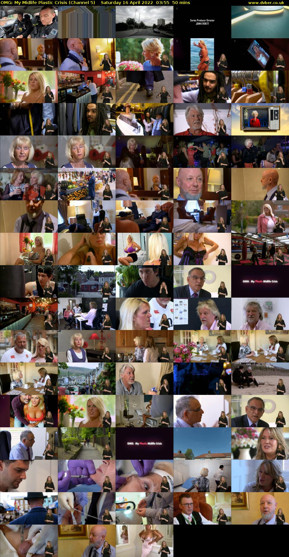 OMG: My Midlife Plastic Crisis (Channel 5) Saturday 16 April 2022 03:55 - 04:45