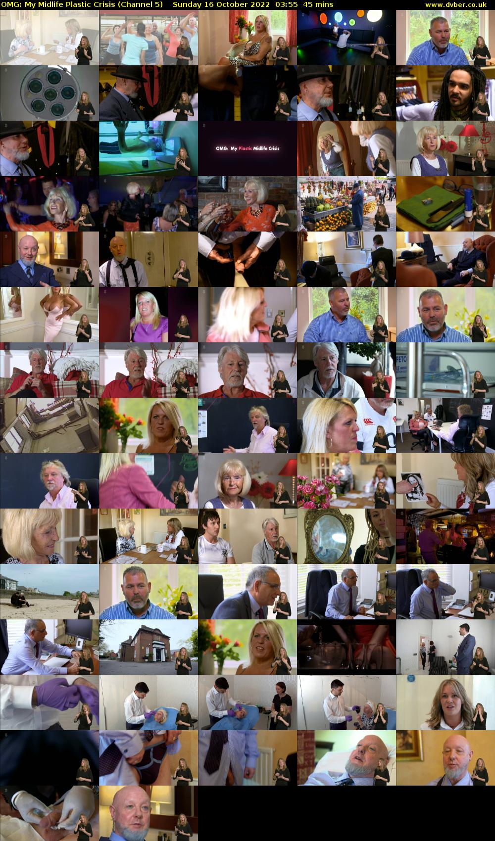 OMG: My Midlife Plastic Crisis (Channel 5) Sunday 16 October 2022 03:55 - 04:40