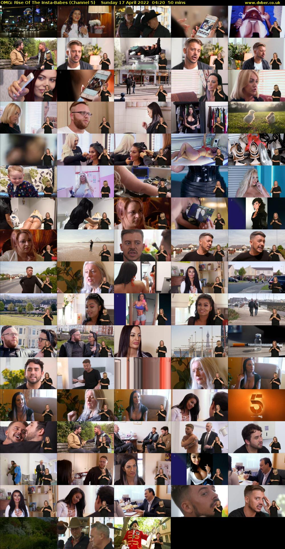 OMG: Rise Of The Insta-Babes (Channel 5) Sunday 17 April 2022 04:20 - 05:10