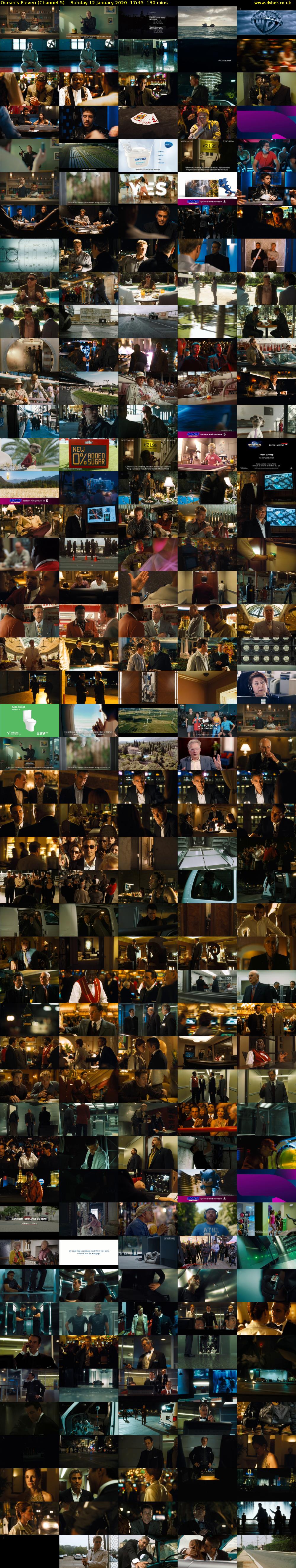 Ocean's Eleven (Channel 5) Sunday 12 January 2020 17:45 - 19:55