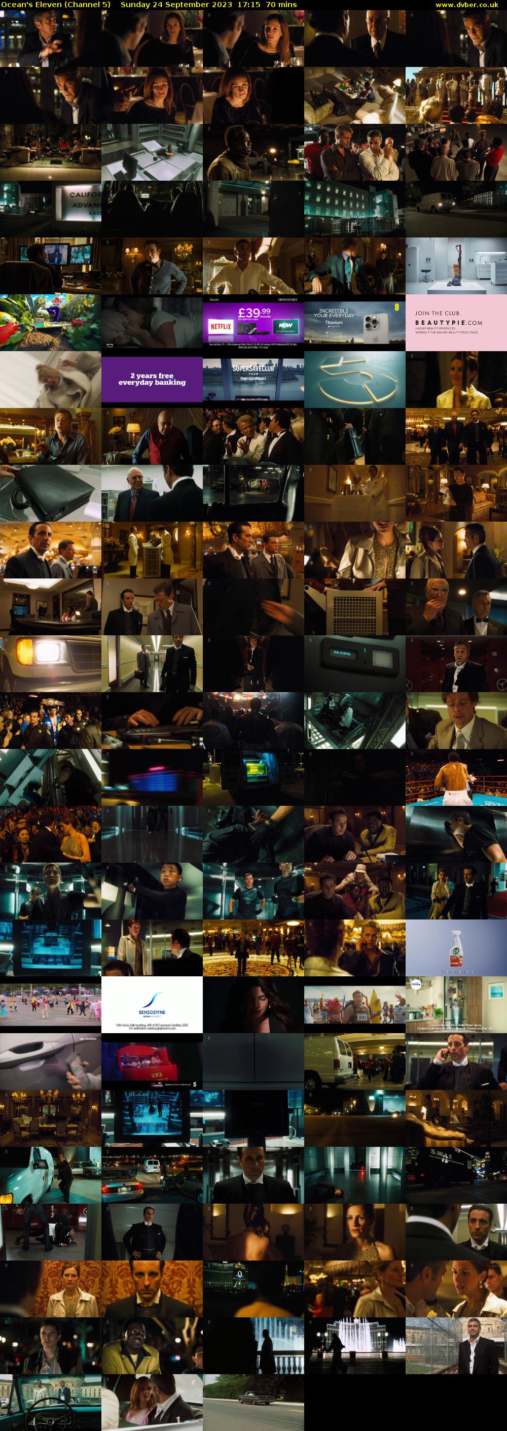 Ocean's Eleven (Channel 5) Sunday 24 September 2023 17:15 - 18:25