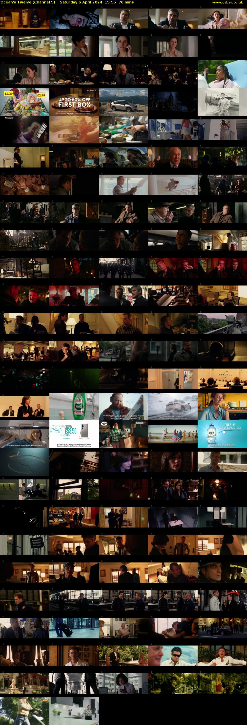 Ocean's Twelve (Channel 5) Saturday 6 April 2024 15:55 - 17:05