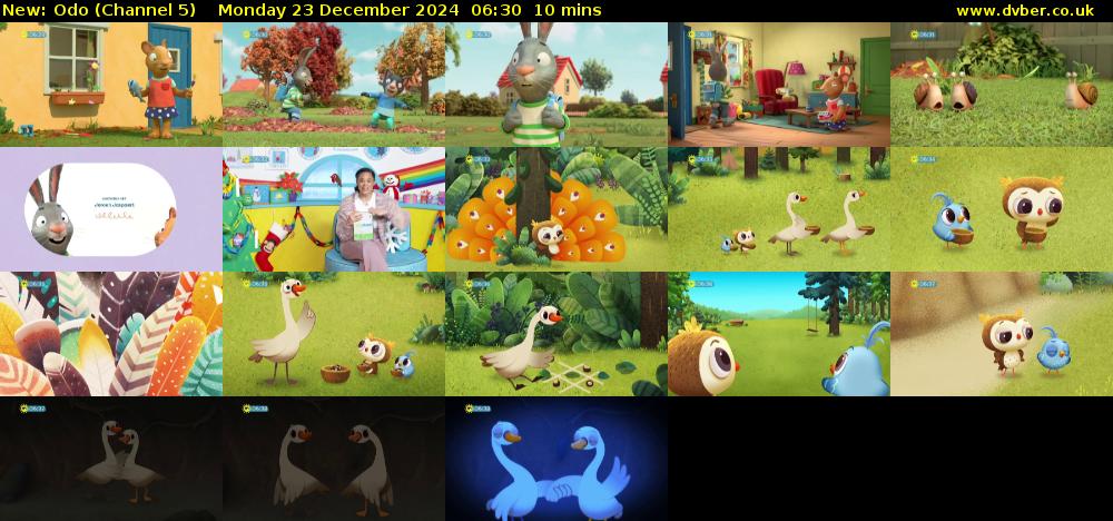 Odo (Channel 5) Monday 23 December 2024 06:30 - 06:40