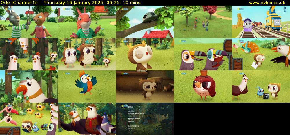 Odo (Channel 5) Thursday 16 January 2025 06:25 - 06:35