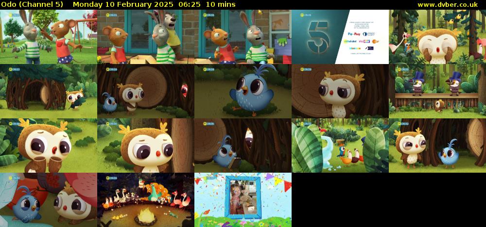 Odo (Channel 5) Monday 10 February 2025 06:25 - 06:35