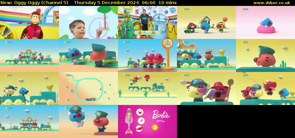 Oggy Oggy (Channel 5) Thursday 5 December 2024 06:00 - 06:10