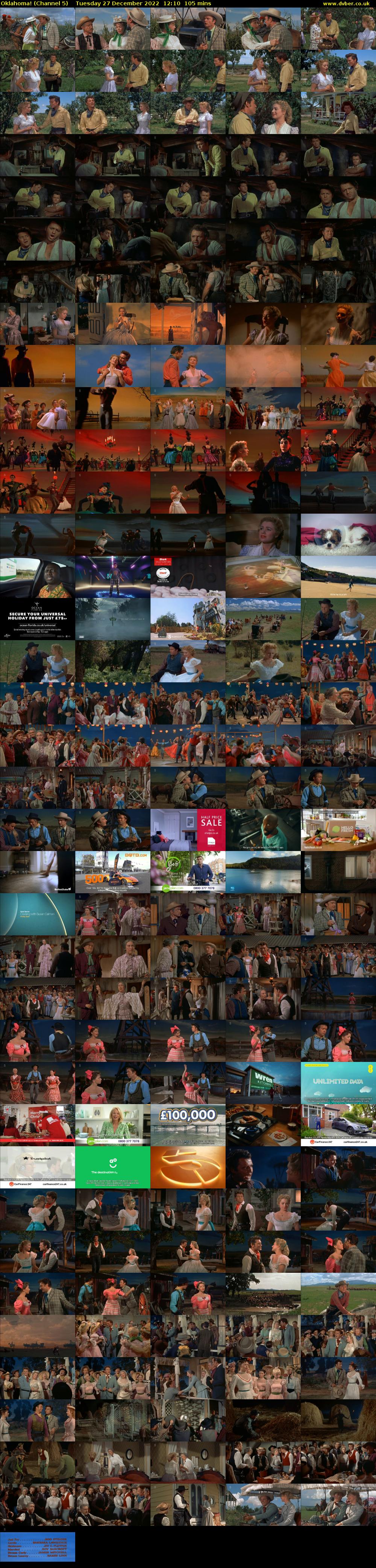 Oklahoma! (Channel 5) Tuesday 27 December 2022 12:10 - 13:55