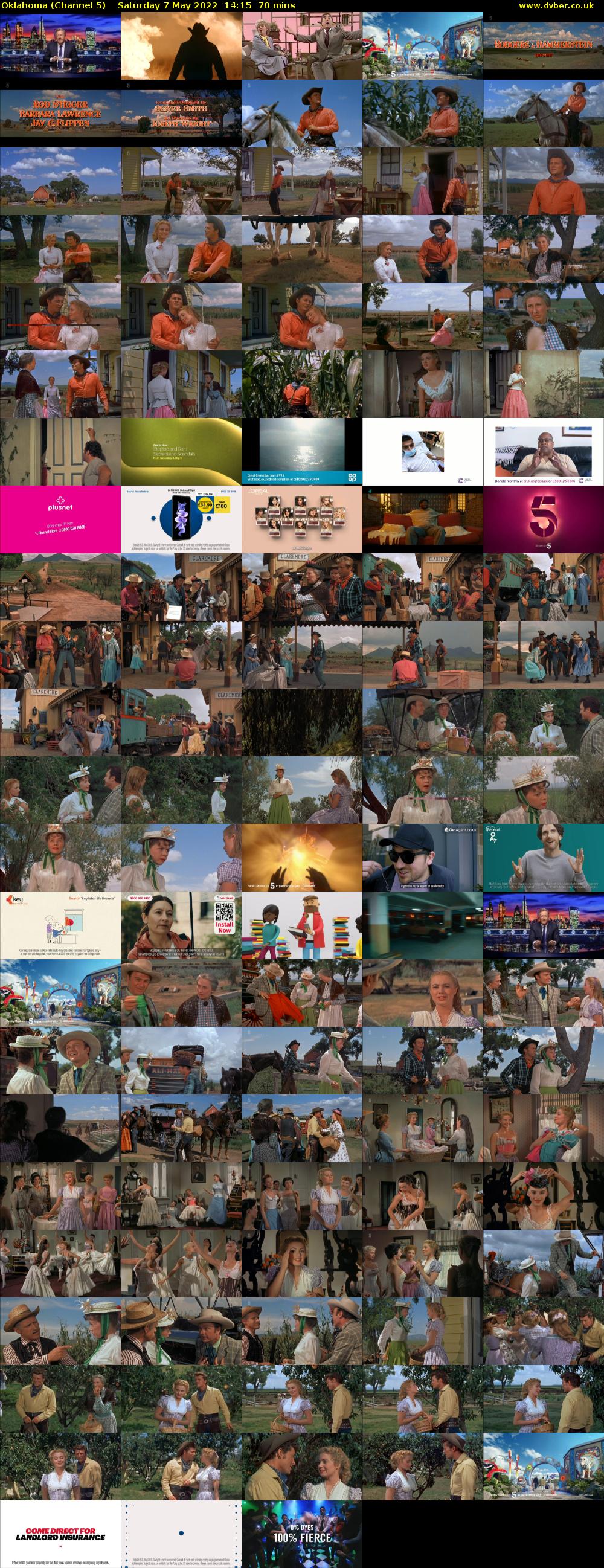 Oklahoma (Channel 5) Saturday 7 May 2022 14:15 - 15:25