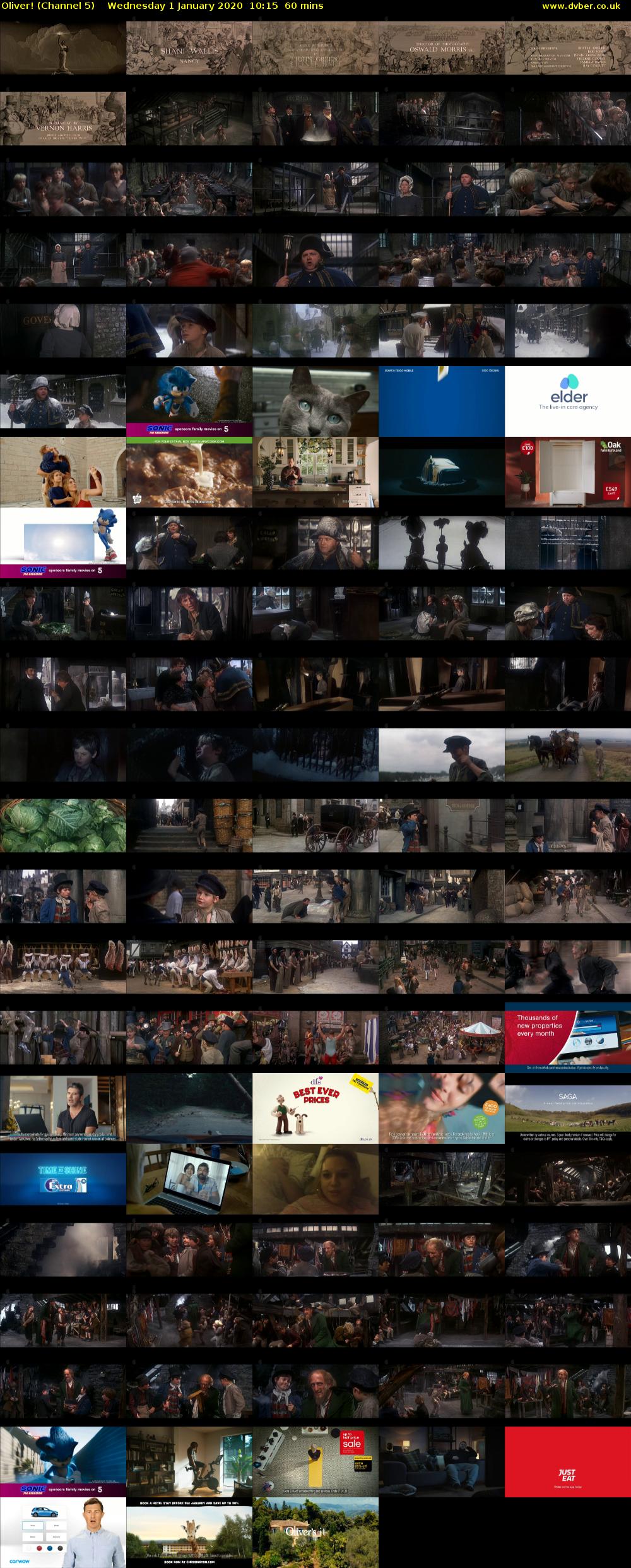 Oliver! (Channel 5) Wednesday 1 January 2020 10:15 - 11:15