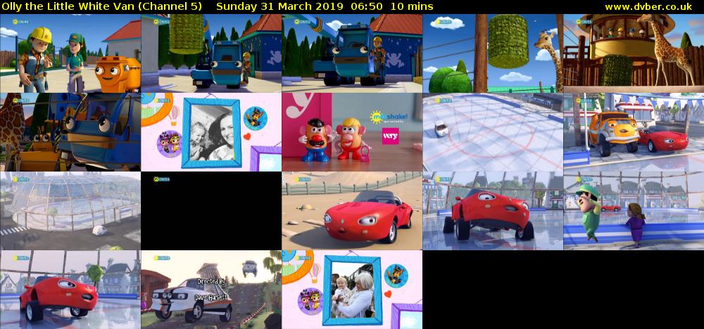 Olly the Little White Van (Channel 5) Sunday 31 March 2019 06:50 - 07:00