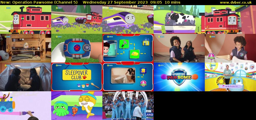 Operation Pawsome (Channel 5) Wednesday 27 September 2023 09:05 - 09:15