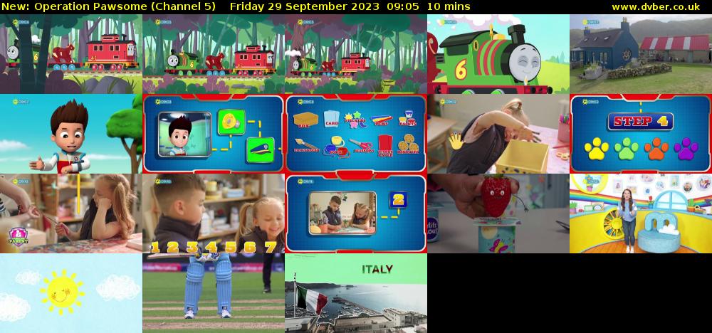 Operation Pawsome (Channel 5) Friday 29 September 2023 09:05 - 09:15