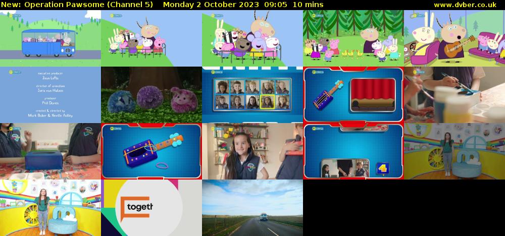 Operation Pawsome (Channel 5) Monday 2 October 2023 09:05 - 09:15