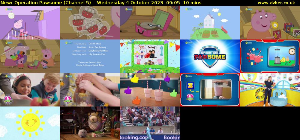 Operation Pawsome (Channel 5) Wednesday 4 October 2023 09:05 - 09:15