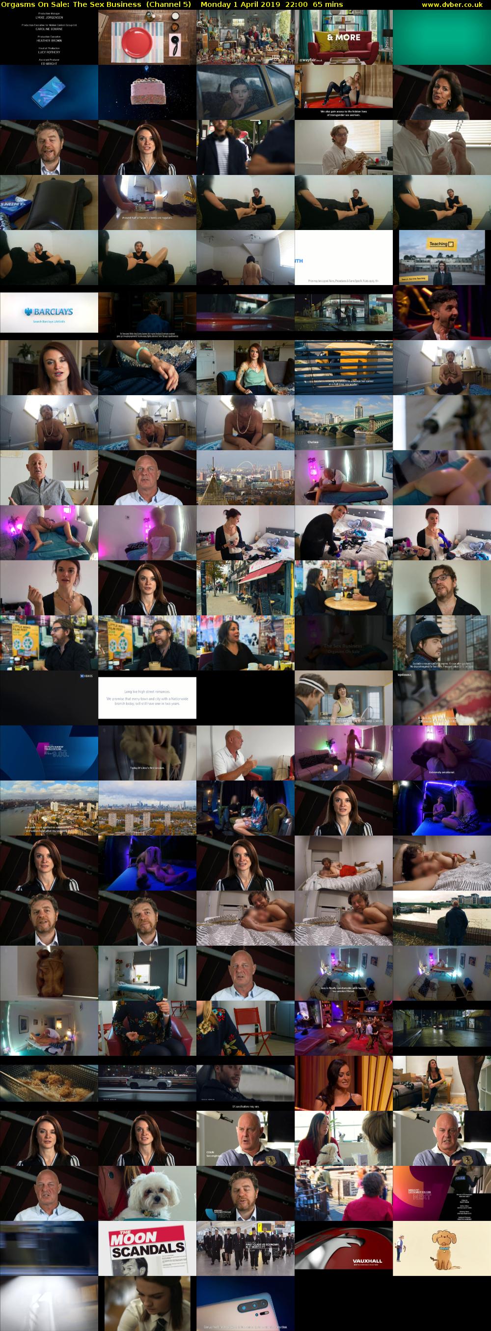 Orgasms On Sale: The Sex Business  (Channel 5) Monday 1 April 2019 22:00 - 23:05