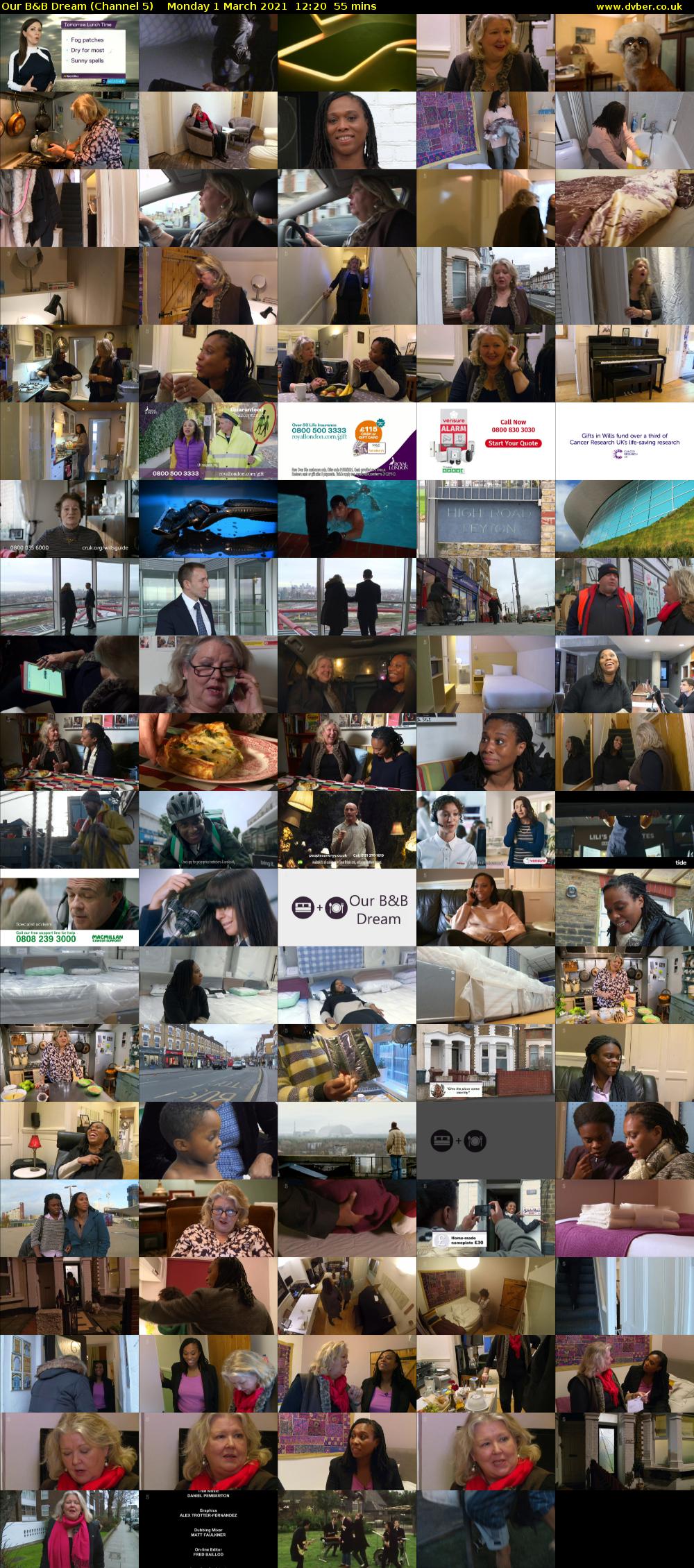 Our B&B Dream (Channel 5) Monday 1 March 2021 12:20 - 13:15