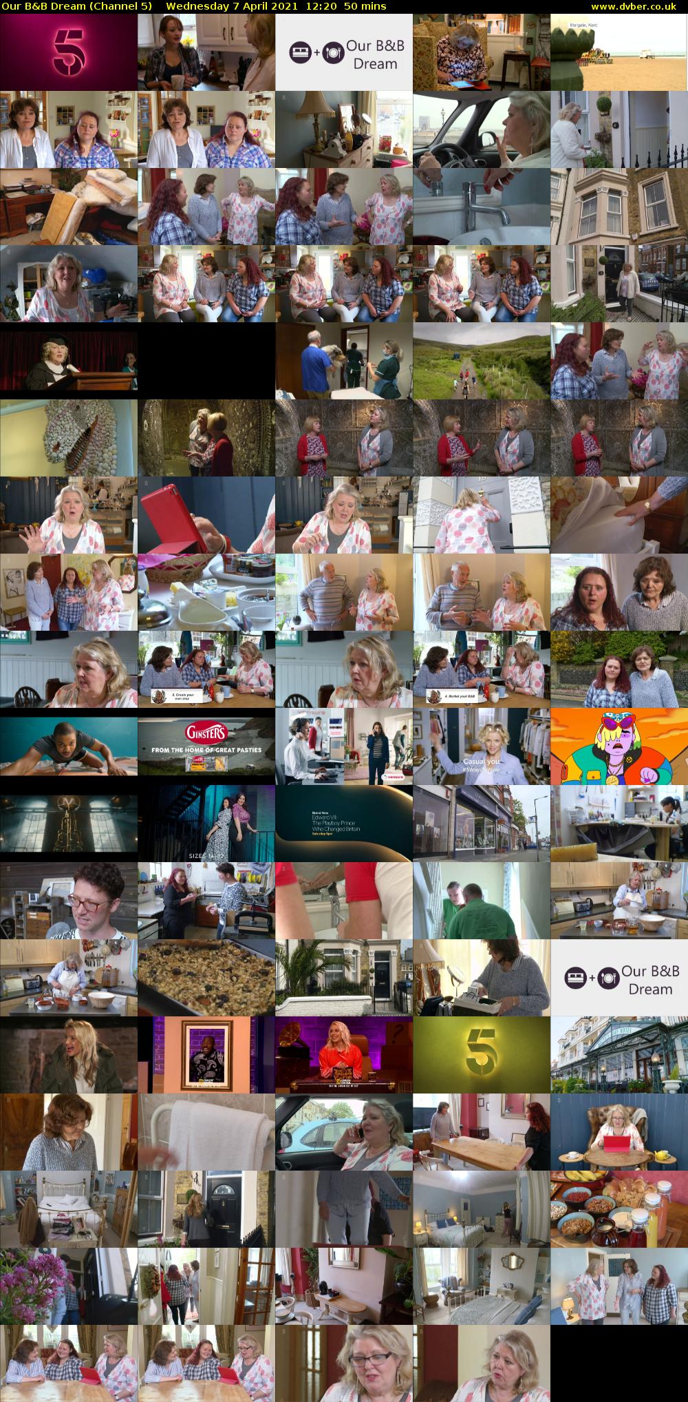 Our B&B Dream (Channel 5) Wednesday 7 April 2021 12:20 - 13:10