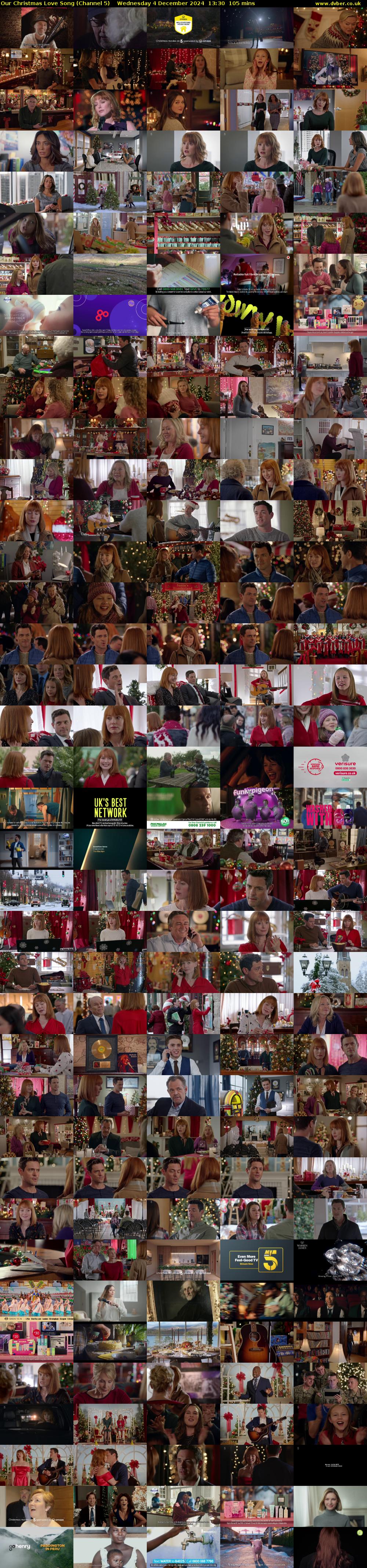 Our Christmas Love Song (Channel 5) Wednesday 4 December 2024 13:30 - 15:15
