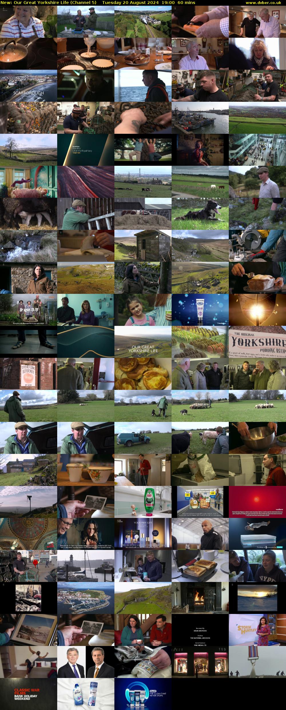 Our Great Yorkshire Life (Channel 5) Tuesday 20 August 2024 19:00 - 20:00