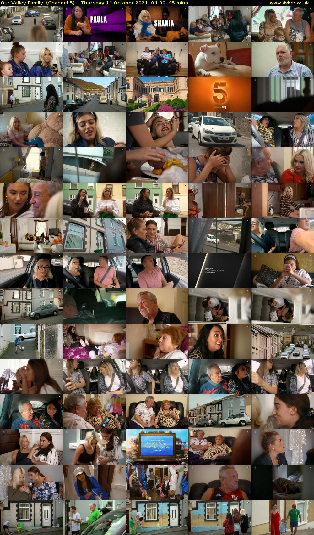 Our Valley Family  (Channel 5) Thursday 14 October 2021 04:00 - 04:45