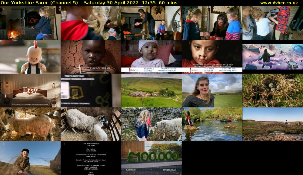 Our Yorkshire Farm  (Channel 5) Saturday 30 April 2022 12:35 - 13:35