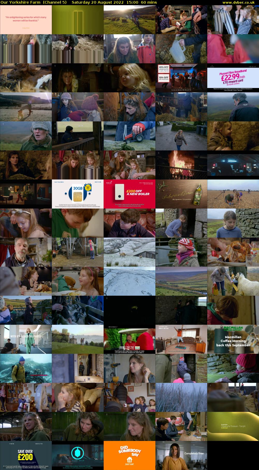 Our Yorkshire Farm  (Channel 5) Saturday 20 August 2022 15:00 - 16:00