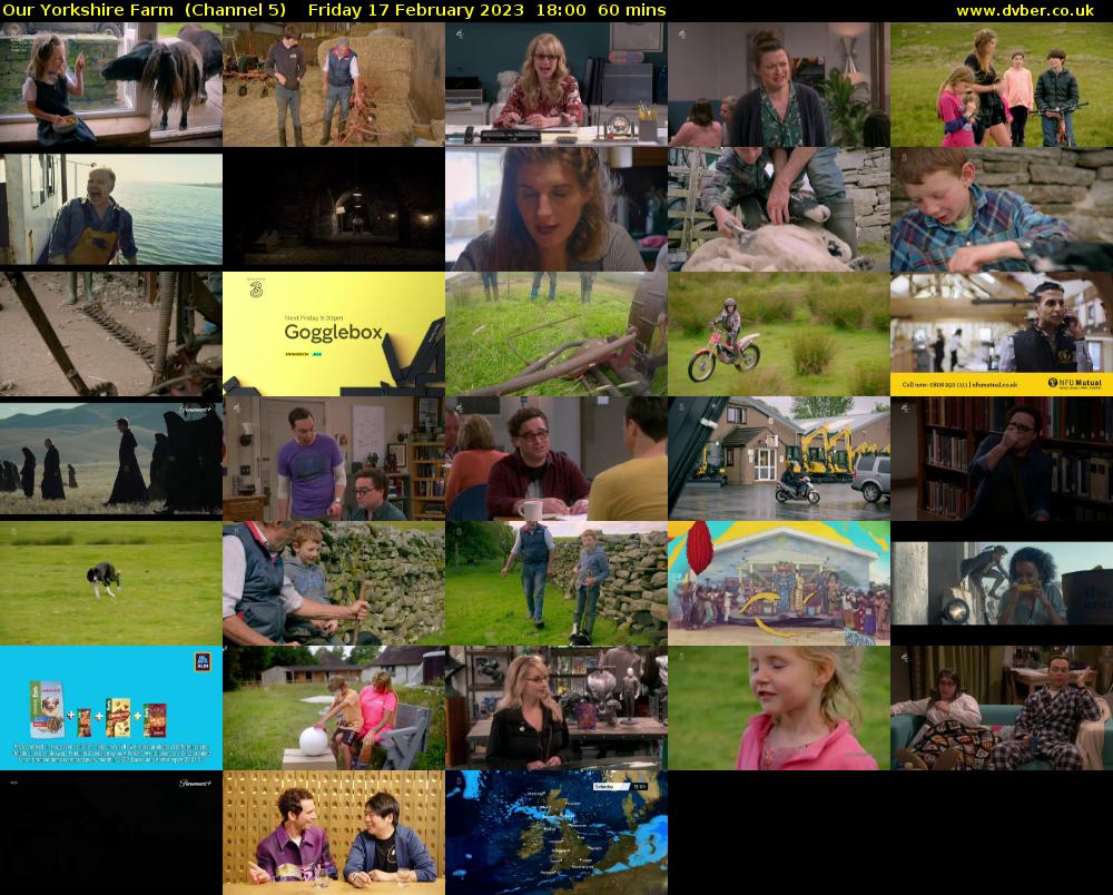 Our Yorkshire Farm  (Channel 5) Friday 17 February 2023 18:00 - 19:00