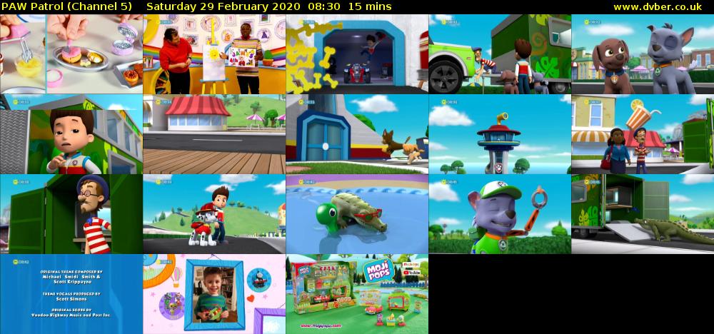 PAW Patrol (Channel 5) Saturday 29 February 2020 08:30 - 08:45