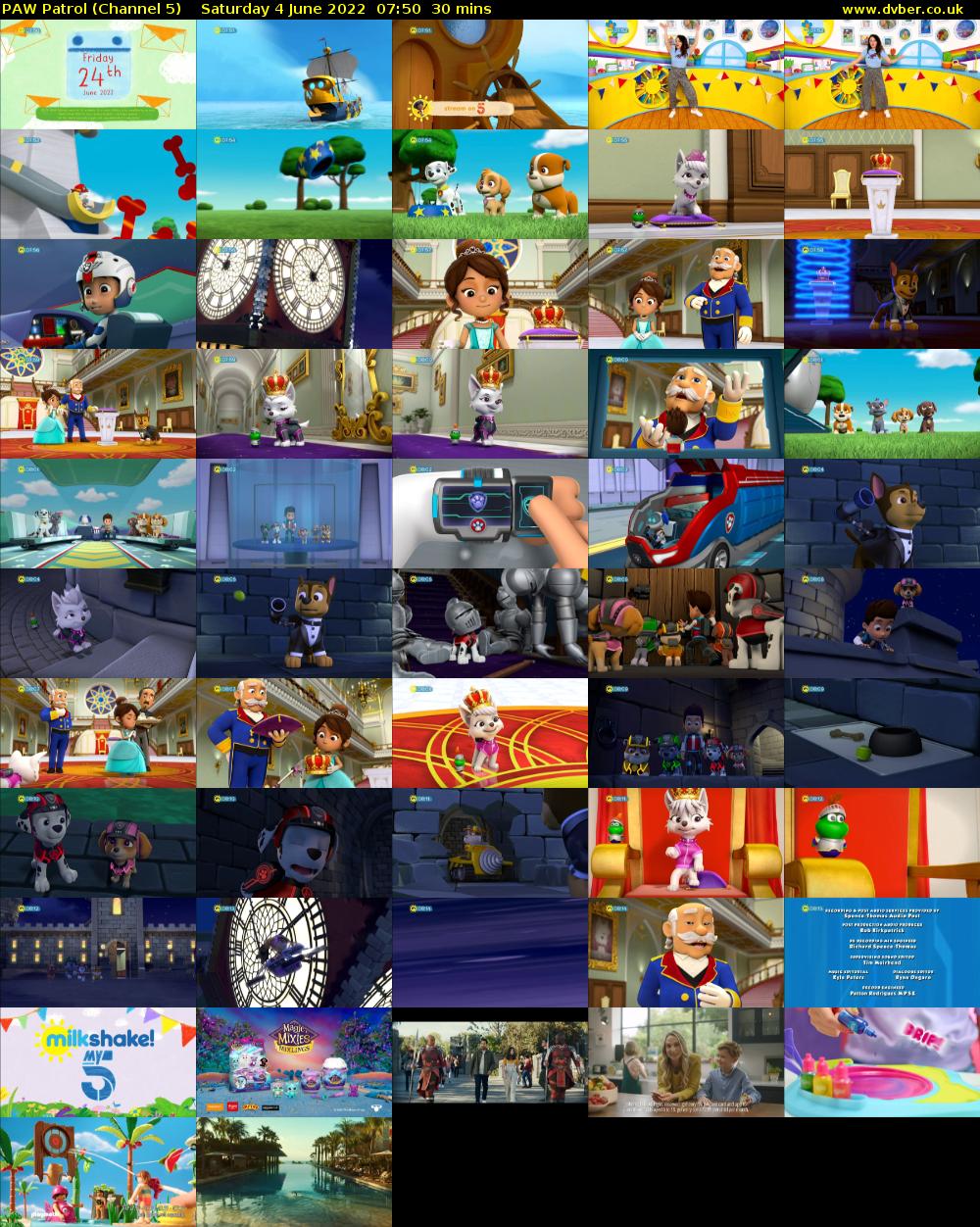 PAW Patrol (Channel 5) Saturday 4 June 2022 07:50 - 08:20
